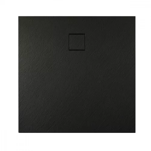 Diplon BST8301-90 Kő textúrájú zuhanytálca, fekete 90x90cm