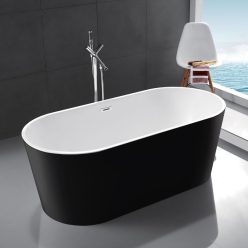   Diplon BT2802-170BL "Nora Black" Fekete szabadon álló fürdőkád 170x75cm