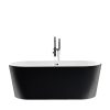 Diplon BT2802 "Nora Black" 170 cm, fekete szabadon álló fürdőkád csaptelep nélkül