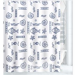 Diplon CN7315 KÉK Textil zuhanyfüggöny - 180x200 cm