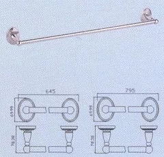 Diplon SE01811/60 1-es törölközőtartó, 60cm