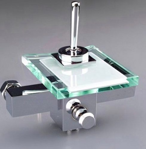 Diplon ST9901 Szögletes, üvegtányéros kádtöltő csaptelep